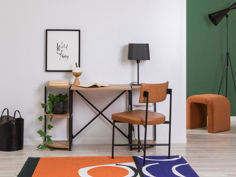 Psací stůl Punale 2 (borovice atlantická + černá)