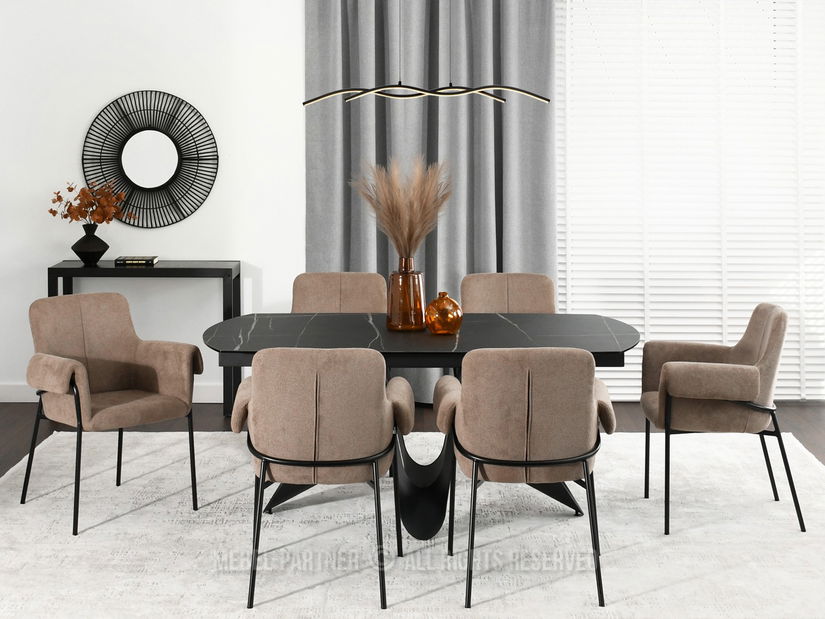 Židle Mateo (béžová + černá)