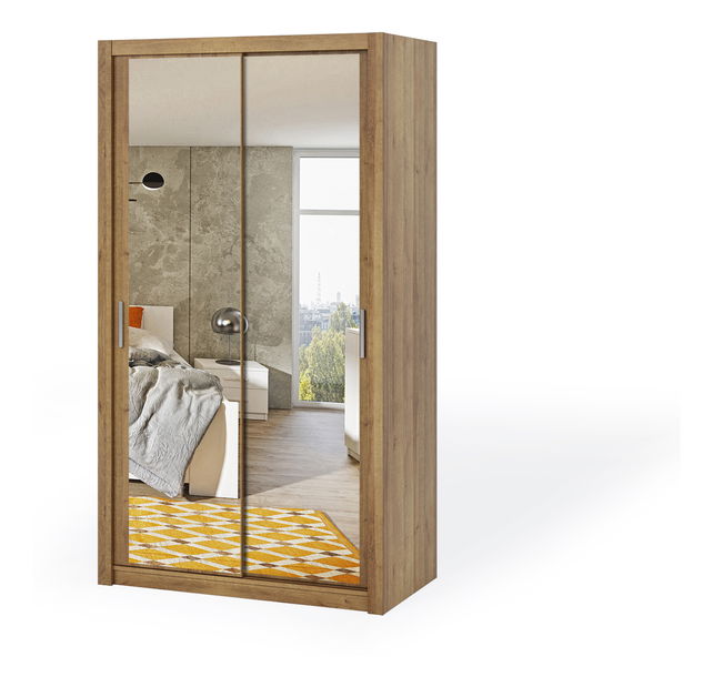 Šatní skříň Bonaparte SZ120 (dub zlatý) (se zrcadlem)