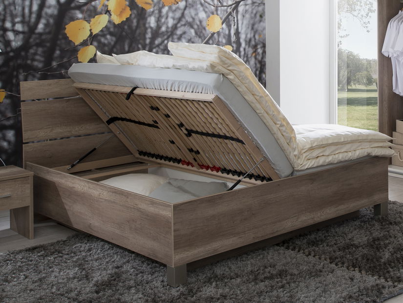 Manželská postel 180 cm Decodom Casia 5 verze senior dub canyon (s úl. prostorem)