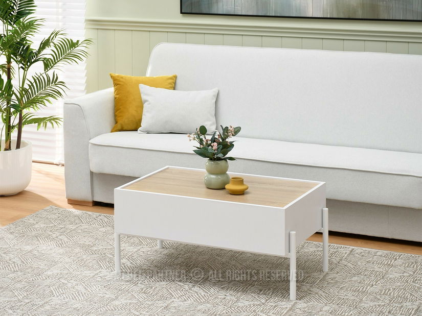 Konferenční stolek Bertina M (sonoma + bílá)