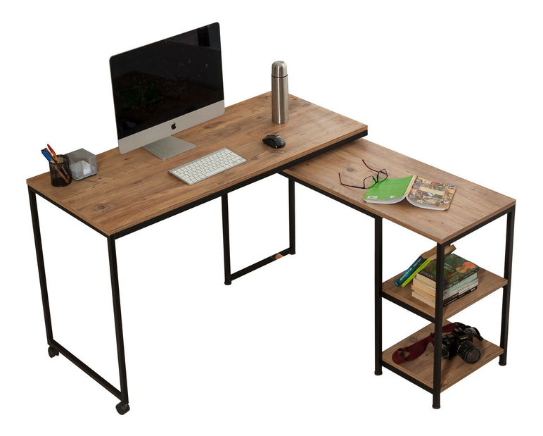 PC stolek Barus (Borovice atlantic + Černá)