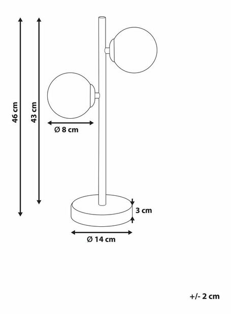 Stolní lampa Meze (zlatá)