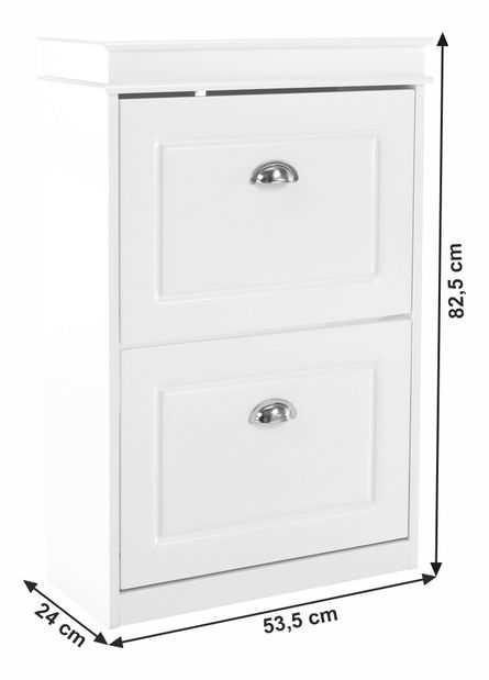 Botník 2-řadový Slebera typ 1 (bílá)