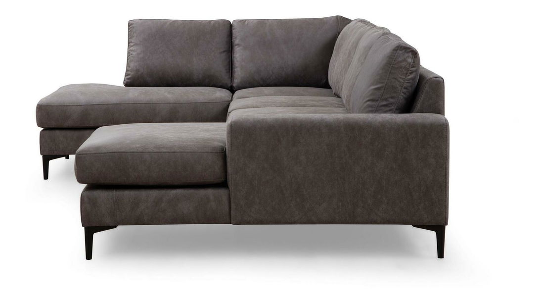 Rohová sedačka U Portobeno 2 (antracit + černá)