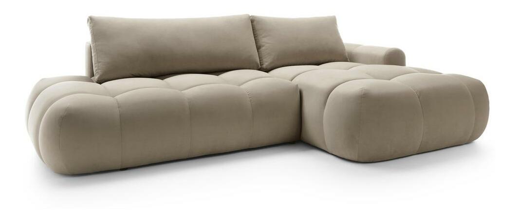 Rohová sedací souprava Ombre (P) (béžová + černá)