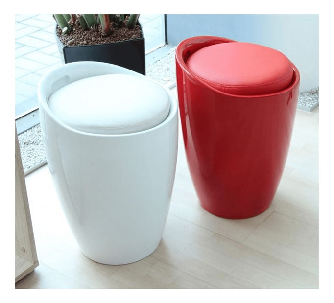 Taburet Dakota (bílá)