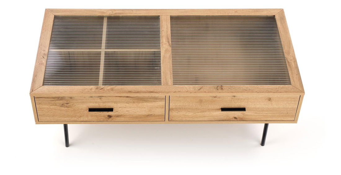 Konferenční stolek Cansa (dub přírodní + černá)