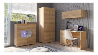 Studentský pokoj Calabria 1 (dub zlatý) (s osvětlením)