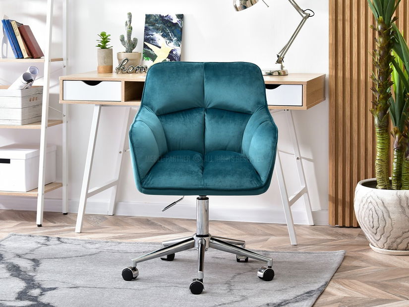 Křeslo Island (tyrkysová + chromová)