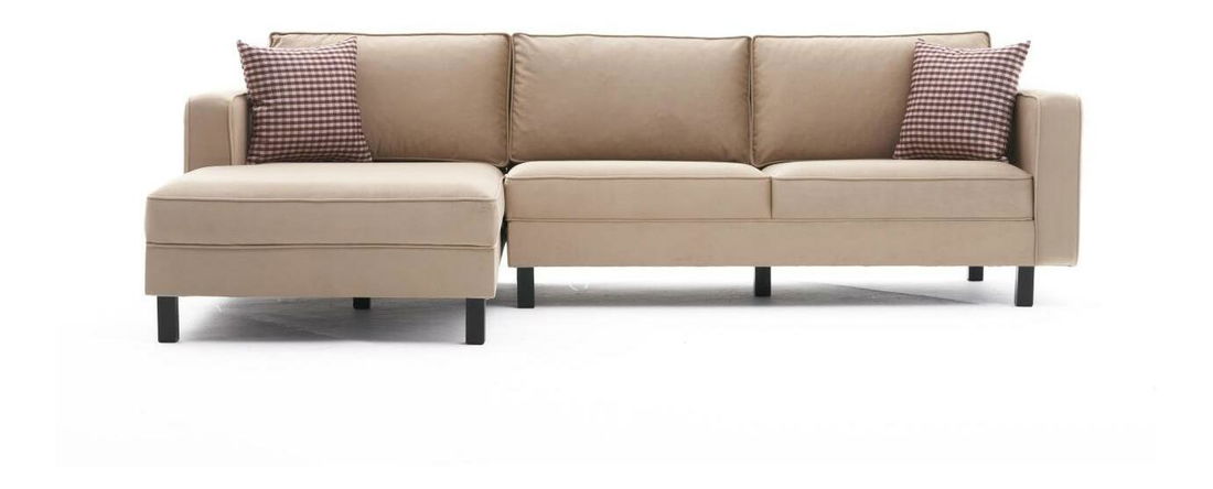 Rohová sedačka Kalen 1 (L) (krémový samet)