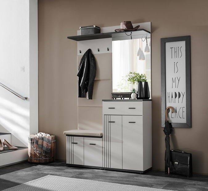 Předsíň Hagon HG 6+P (kašmír + černá) (s podsedákem)