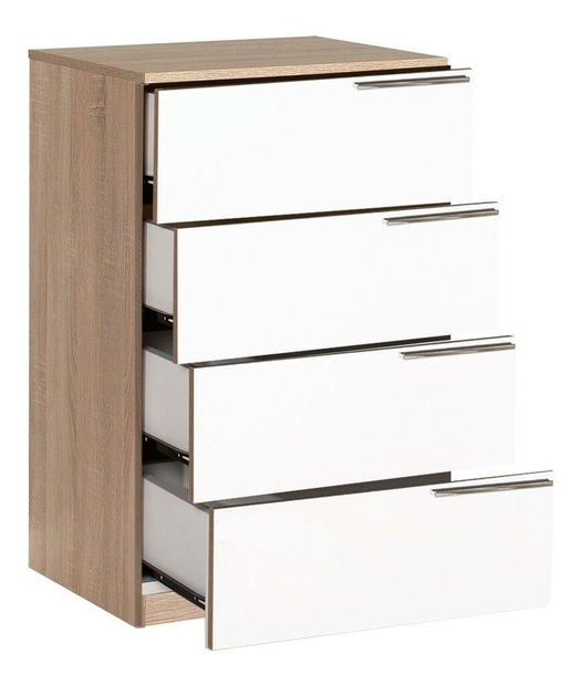 Komoda Memaki 2 (dub sonoma + bílá)