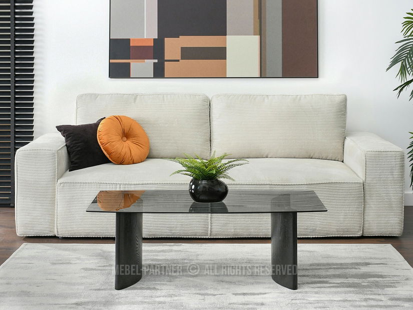 Konferenční stolek Sue (kouřové sklo + černá)