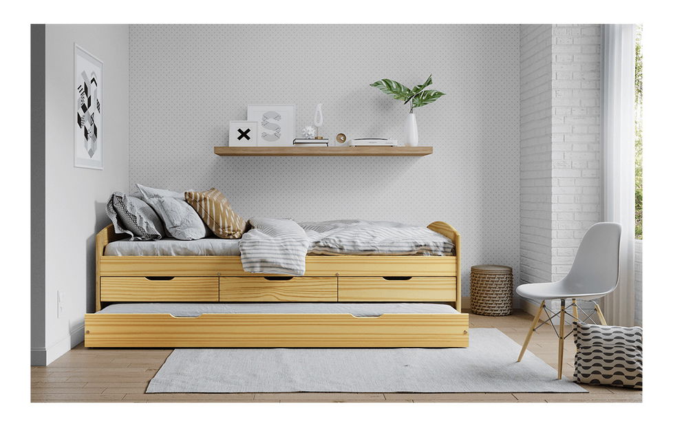 Jednolůžková postel 90x200 cm Marcy (hnědá)