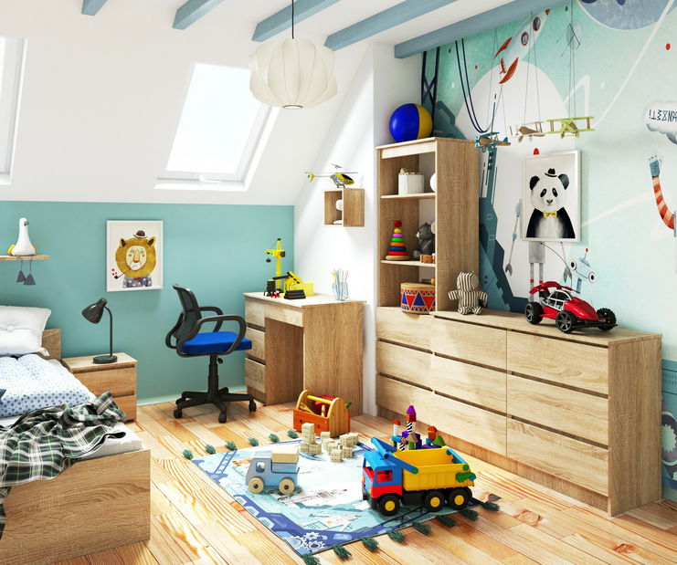 PC stolek Benicio II (dub sonoma) (L)