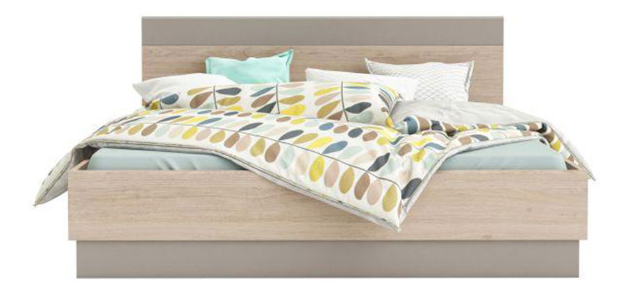 Manželská postel 160 cm Bihop (dub arizona + šedá)