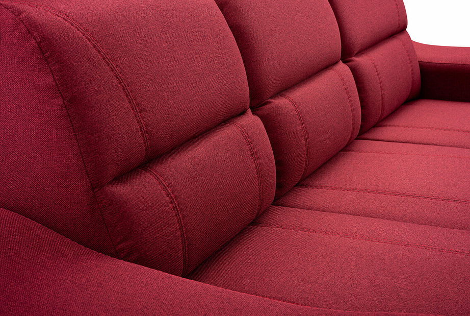 Pohovka Wendell (červená) (s taburetkami)