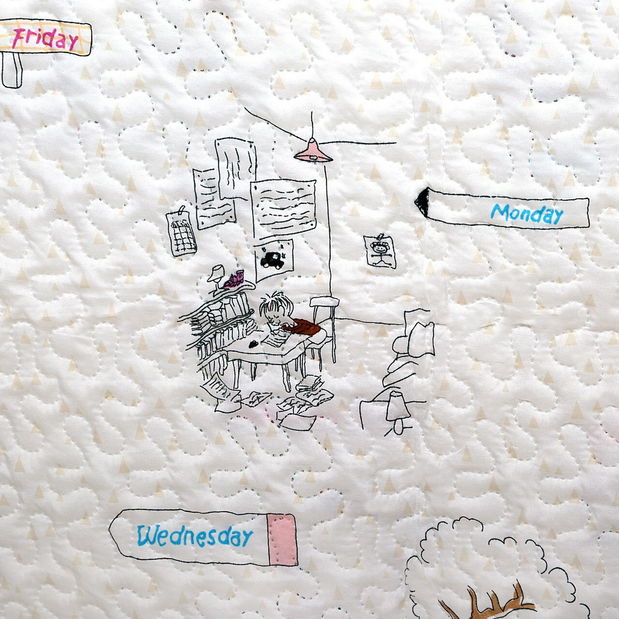 Přehoz na postel 210x170cm Mix (krémová)