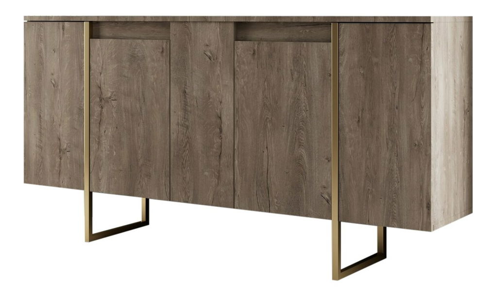 Skříňka Luna (Ořech + Zlatá)