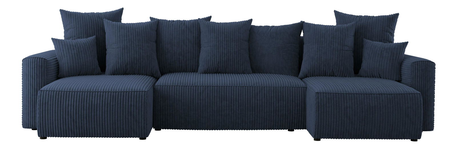 Rohová sedačka Denia U (tmavě modrá) (L)