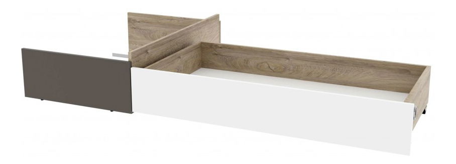 Úložný prostor pod postel 90 cm Mitiano MI7 (dub enderein + biela + latte)