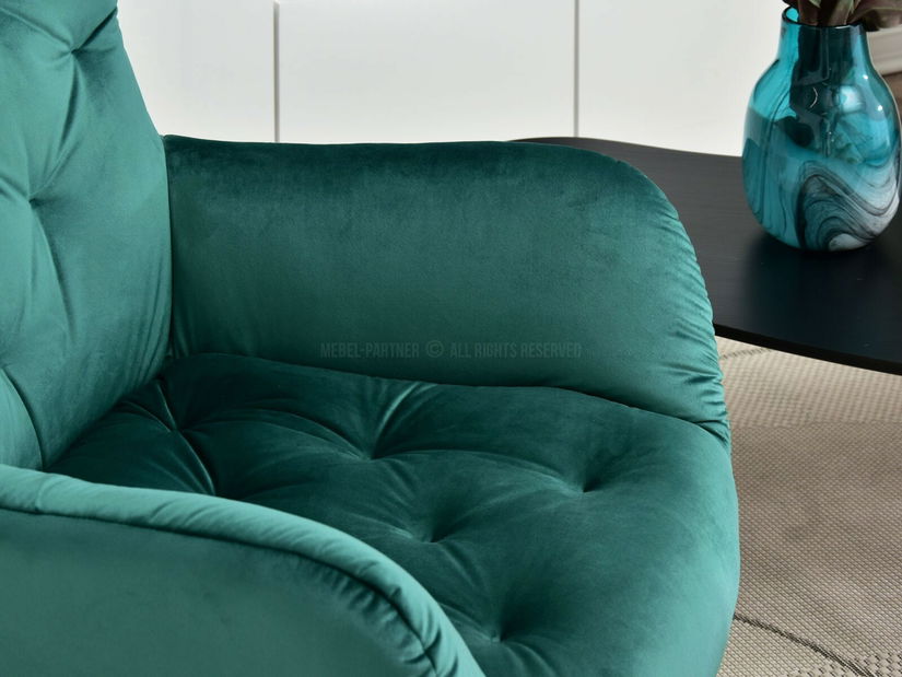 Křeslo Aaron (zelená + černá)