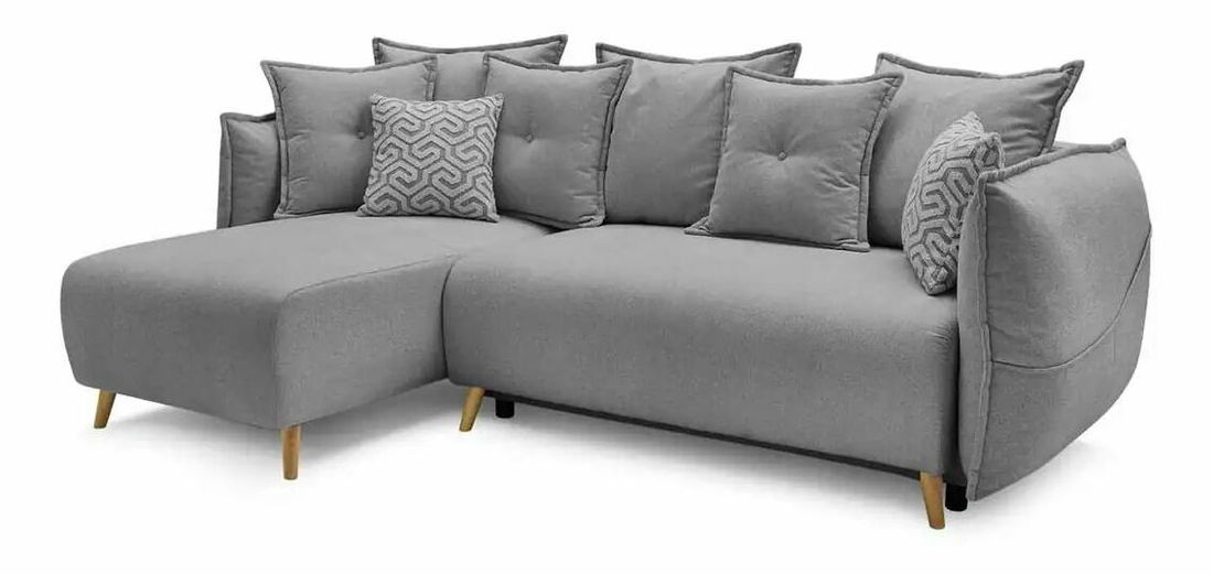 Rohová sedačka Puffyna (šedá) (L)