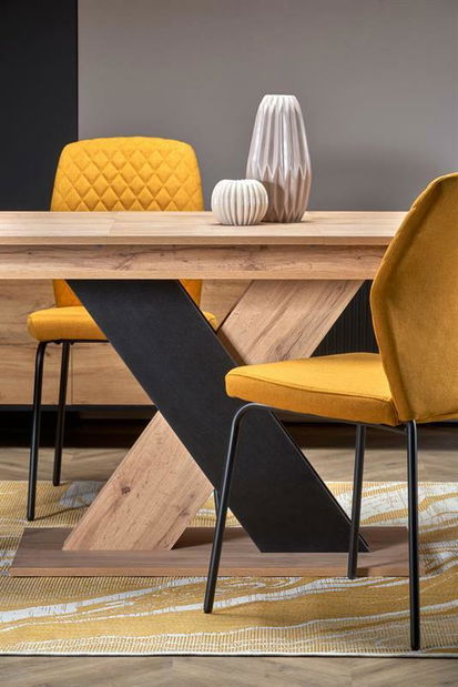 Jídelní stůl Silver (tmavě šedá + černá)