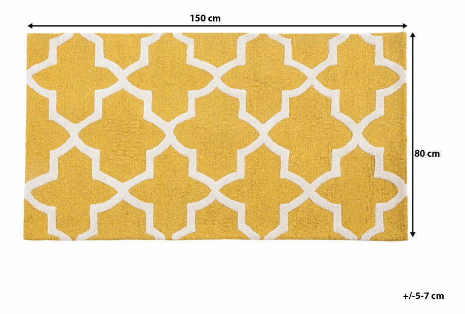 Koberec 150 cm Silsbee (žlutá)