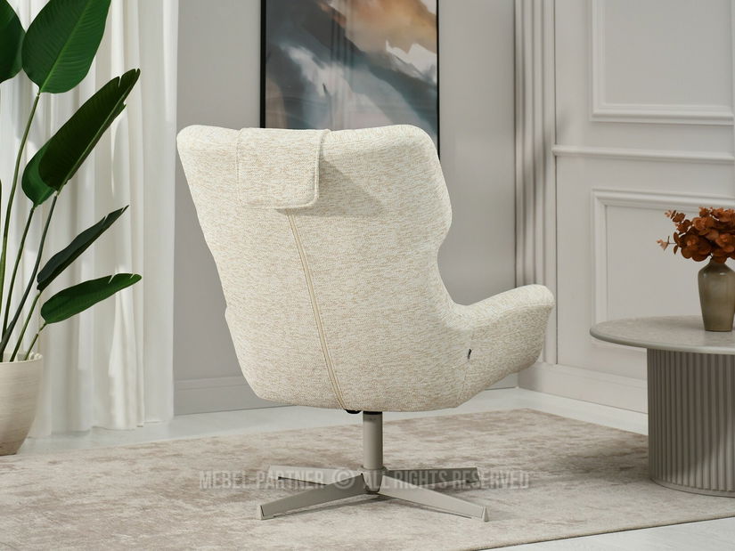 Křeslo Irma (krémová + béžová)