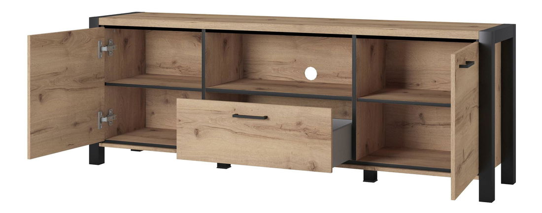 Tv stolek/skříňka Armin Typ 41 (dub taurus + matná černá)