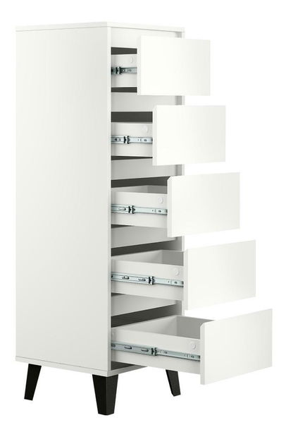 Komoda Brisas 3 (bílá + černá)