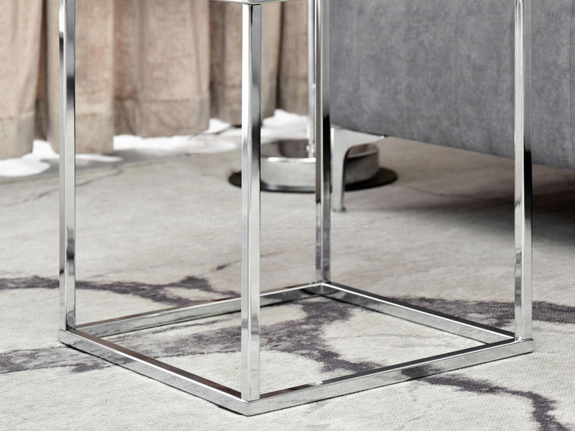 Konferenční stolek Bella S (černý mramor + chromová)