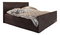 Manželská postel Boxspring 200 cm Milagros 4 (tmavě hnědá) (s matrací a úložným prostorem)