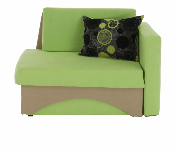 Dětská pohovka Kuboš zelená + béžová (P)