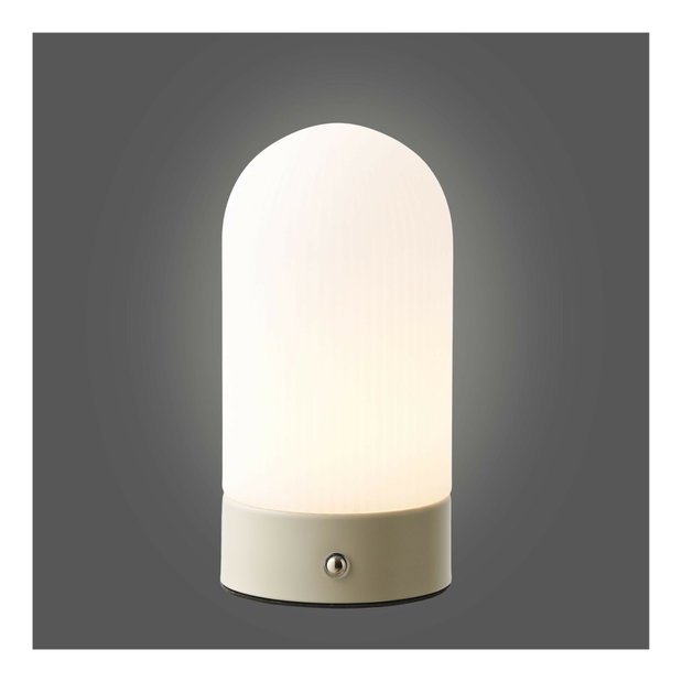 Stolní lampa Aselia (béžová + bílá)