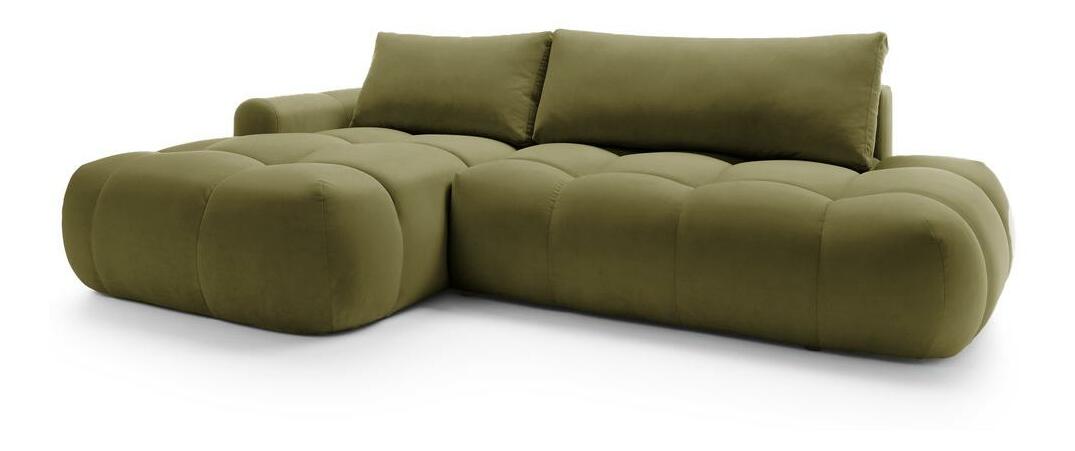 Rohová sedací souprava Ombre (L) (olivová + černá)