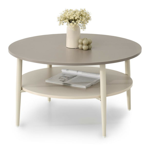 Konferenční stolek Rogatoria (béžová + krémová)