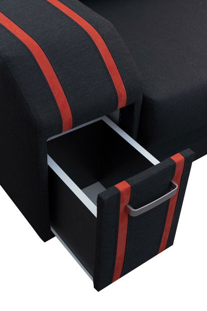 Rohová sedací souprava Antelope (černá) (L)