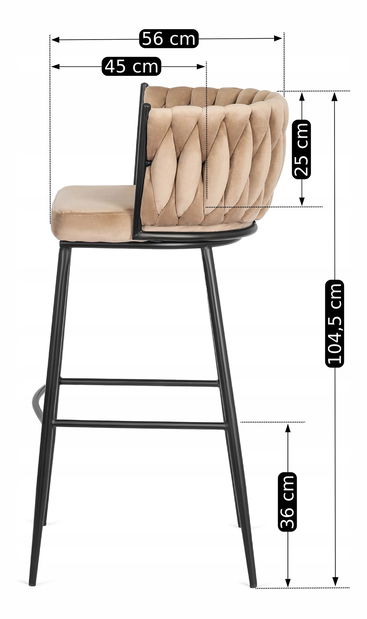 Barová židle Frenar 1 (béžová)