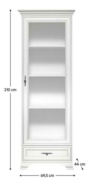 Vitrína Kuito REG1W1S (alpská bílá)