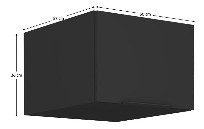 Horní kuchyňská skříňka Sobera 50 NAGU 36 1F (černá)