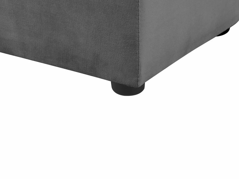 Manželská postel 180 cm NAIROBI (textil) (šedá) (s roštem)