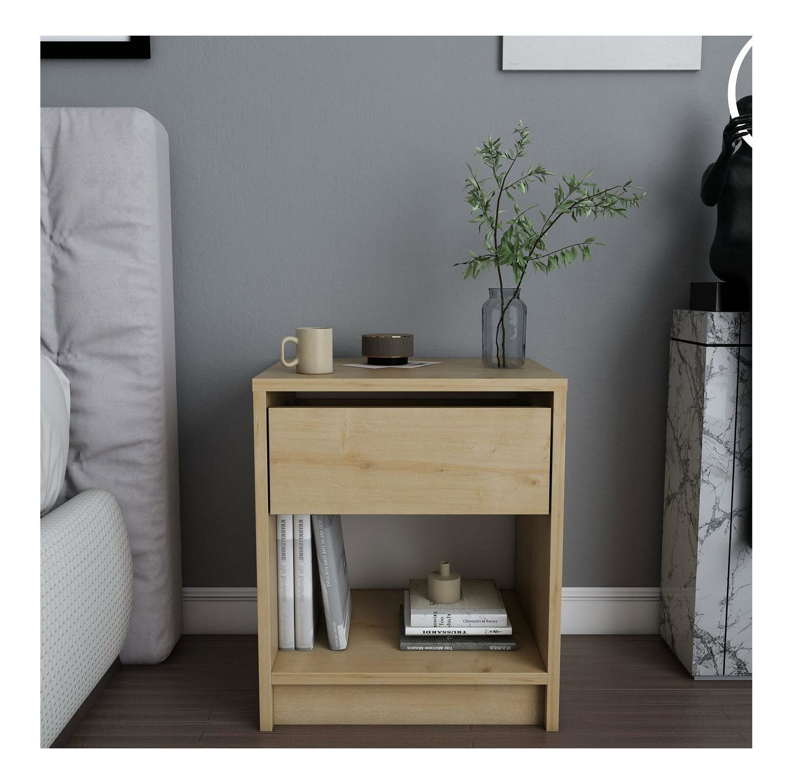Noční stolek Shermen (dub)