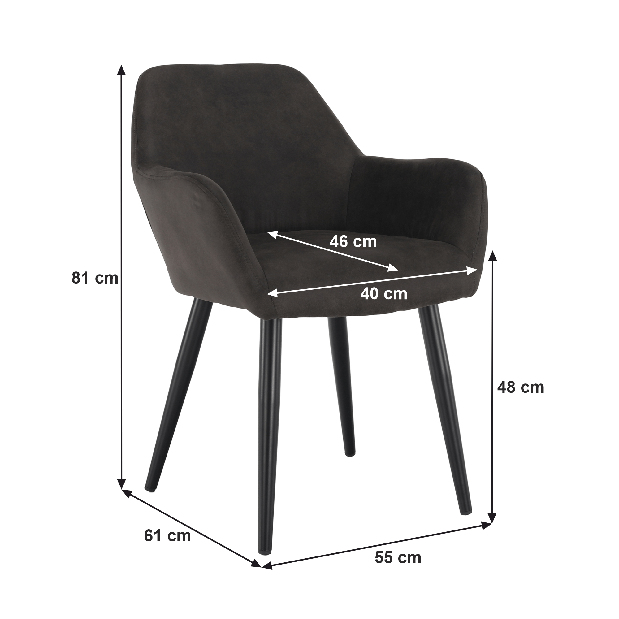 Designové křeslo Larnea (hnědá)