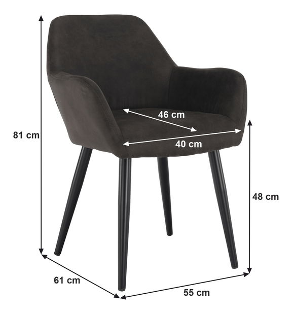 Designové křeslo Larnea (hnědá)