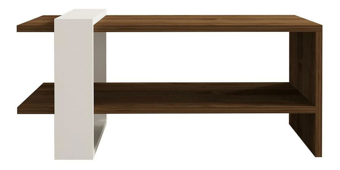 Konferenční stolek Falck 1 (ořech + bílá)