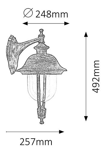 Venkovní svítidlo New York 8696 (antická zlatá)