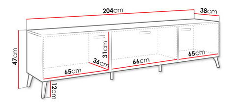 TV skříňka/stolek Rostasi 3D (bílá + bílá lesklá + zlatá)
